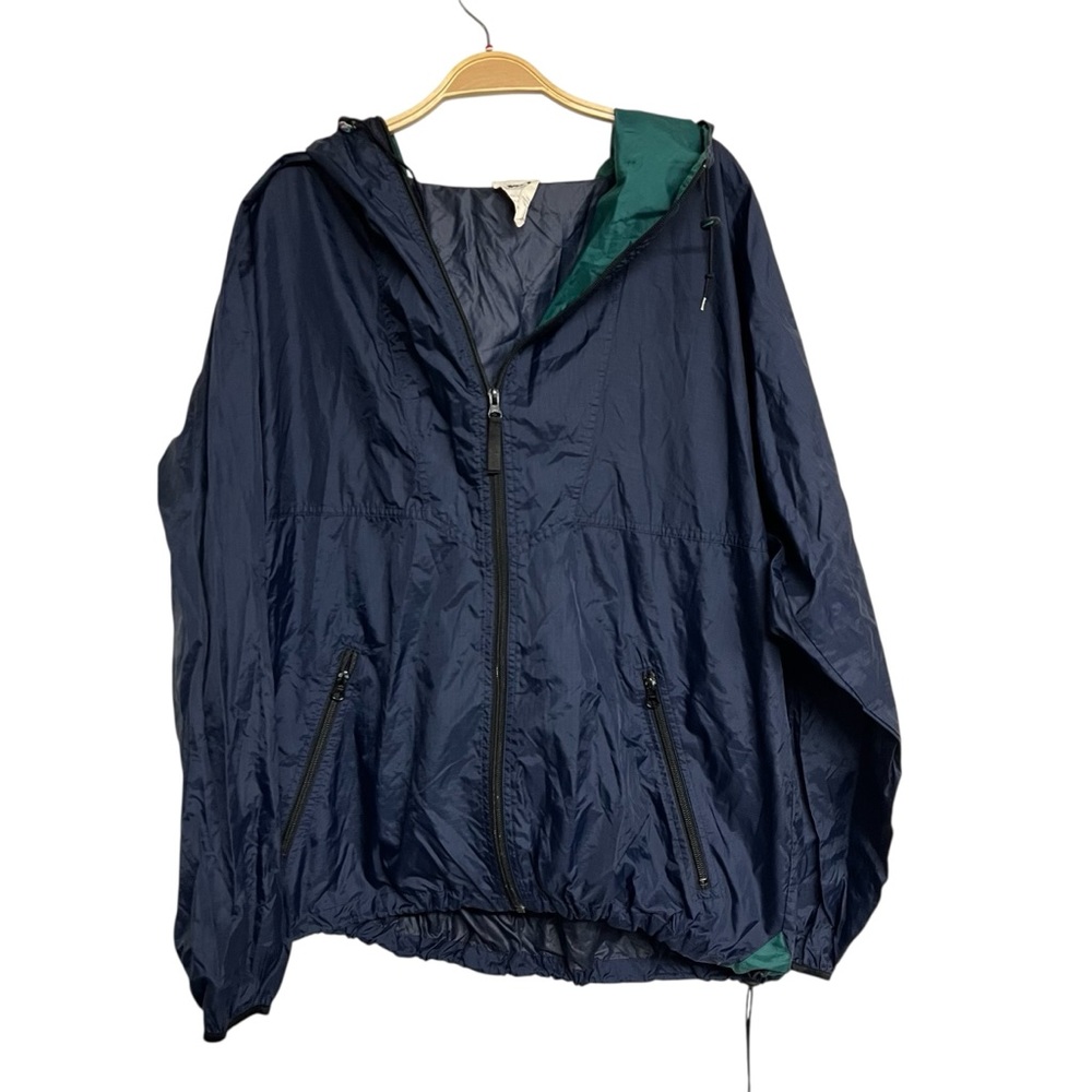 Vintage Men’s Helly Hansen Navy Blue Rain Zip Up Windbreaker Large